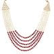 Handcrafted Multi Layer Pearl Bead Statement Necklace